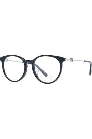 Moncler Akcesoria, unisex, Czarny, ONE SIZE, Czarne Okulary Optyczne Unisex Styl Okrągły