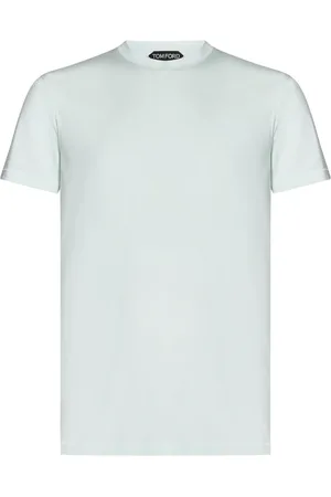 Tom Ford Koszulki, Mężczyzna, Zielony, M, Zielone T-shirty i Pola z logo TF
