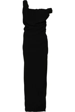 Vivienne Westwood Sukienki, Kobieta, Czarny, M, Czarna Sukienka Maxi z Marszczeniami