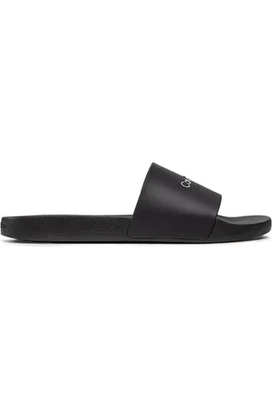 Calvin Klein Buty, Mężczyzna, Czarny, 42 EU, Czarne Klapki Stylowe Wygodne Trendy