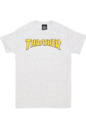 Thrasher Koszulki, Mężczyzna, Szary, L, Koszulka z nadrukiem Logo Ash Grey