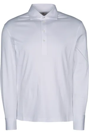 Brunello Cucinelli Koszulki, Mężczyzna, Biały, S, Klasyczny Polo Shirt