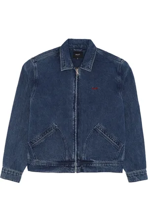 Huf Kurtki, Mężczyzna, Niebieski, M, Denim, Dżinsowa Kurtka Robocza Niebieska