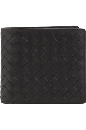 Bottega Veneta Akcesoria, Mężczyzna, brązowy, ONE SIZE, Portfel Skórzany Intrecciato z Miejscem na Karty
