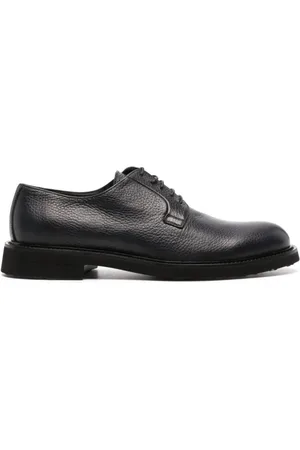 Casadei Buty, Mężczyzna, Niebieski, 44 EU, Niebieskie Skórzane Formalne Buty Płaskie