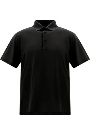 HERNO Koszulki, Mężczyzna, Czarny, XL, Jersey Crepe Polo Shirt