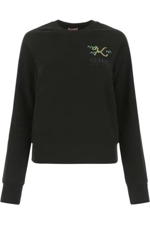 Kenzo Bluzy, Kobieta, Czarny, S, Czarny Sweter Bawełniany Moda Damska