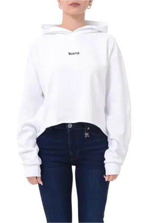 DISCLAIMER Bluzy, Kobieta, Biały, M, Stylowy hoodie z nadrukiem logo