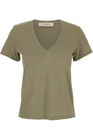 Jucca Koszulki, Kobieta, Zielony, S, Zielona Sukienka T-shirt Krótkie Rękawy