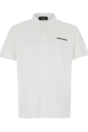 Dsquared2 Koszulki, Mężczyzna, Biały, M, Biała Koszulka Polo Z Logo