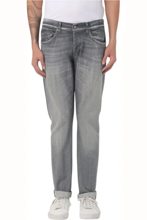 Dondup Jeansy, Mężczyzna, Szary, W33, Denim, Spodnie George w Denimie Efekt Używany