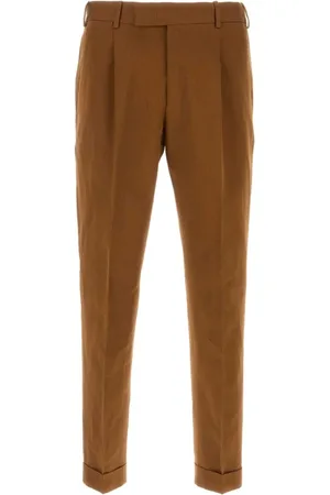PT Torino Spodnie, Mężczyzna, brązowy, 5XL, Karmelowe Spodnie z Elastanu