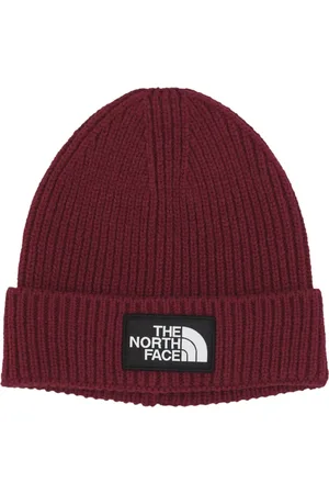 The North Face Akcesoria, unisex, Czerwony, ONE SIZE, Logo Box Cuffed Beanie Boysenberry Hat