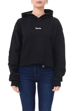 DISCLAIMER Bluzy, Kobieta, Czarny, XS, Stylowy hoodie z nadrukiem logo