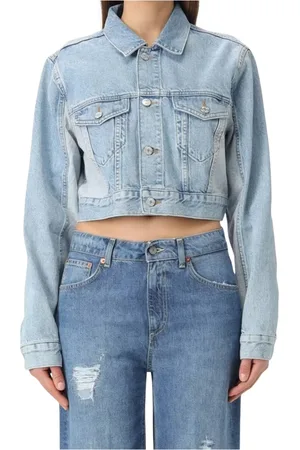 Moschino Kurtki, Kobieta, Niebieski, XS, Jasny niebieski jeansowy