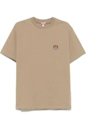 Kenzo Koszulki, Mężczyzna, brązowy, M, Brązowy T-shirt z Tygrysem
