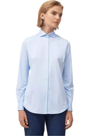 Xacus Bluzki, Kobieta, Niebieski, XS, Casual Koszula z Bawełny