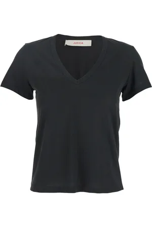 Jucca Koszulki, Kobieta, Czarny, S, Czarna Sukienka T-shirt Krótkie Rękawy