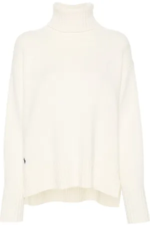 Ralph Lauren Swetry, Kobieta, Beżowy, M, Kaszmir, Beżowy Sweter z Wełny i Kaszmiru