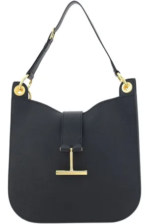Tom Ford Torebki, Kobieta, Czarny, ONE SIZE, Torba na ramię z chropowatą skórą