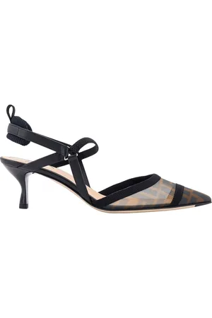 Fendi Buty, Kobieta, Czarny, 40 EU, Czarne obcasy trekkingowe sandały