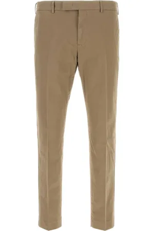 PT Torino Spodnie, Mężczyzna, Beżowy, 2XL, Spodnie z elastycznego bawełnianego cappuccino
