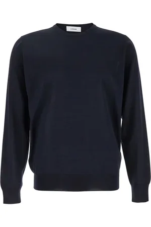 LARDINI Bluzy, Mężczyzna, Niebieski, M, Kaszmir, Stylowe Swetry z Girocollo ML
