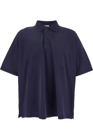 J.W.Anderson Koszulki, Mężczyzna, Niebieski, M, Niebieski Oversize Polo z Logo
