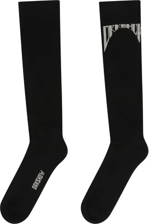 Rick Owens Bielizna, Mężczyzna, Czarny, M, Nylon, Logo Bawełniane Skarpetki