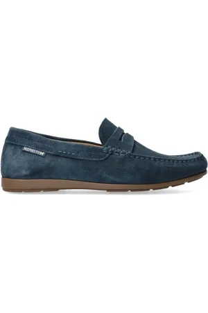 Mephisto Buty, Mężczyzna, Niebieski, 41 EU, Zamsz, Niebieski Mokasyn Męski z Zamszu