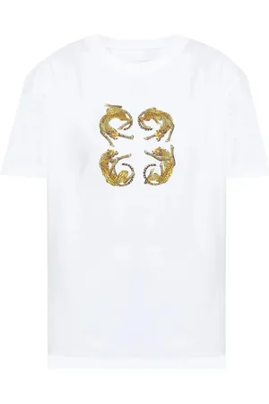 Givenchy Koszulki, Kobieta, Biały, S, T-shirt z lampardowym wzorem