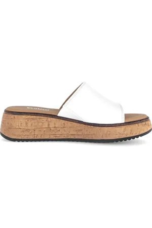 Gabor Buty, Kobieta, Biały, 38 1/2 EU, Wygodna Biała Buty na koturnie