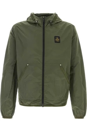 RefrigiWear Kurtki, Mężczyzna, Zielony, S, Nylon, Oliwkowa Zielona Nylonowa Kurtka