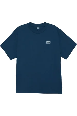 Obey Koszulki, Mężczyzna, Niebieski, M, T-shirt z oczami i nadrukiem