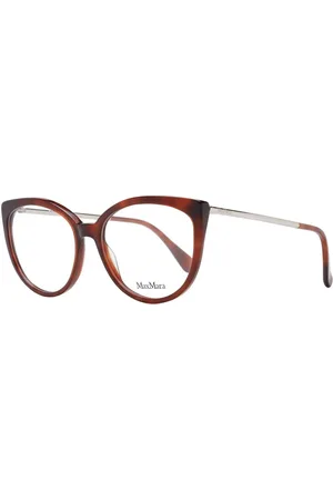 Max Mara Akcesoria, Kobieta, brązowy, ONE SIZE, Brązowe Okulary Optyczne Damskie Styl Motyla