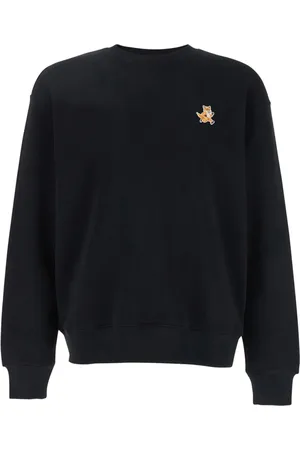 Maison Kitsuné Bluzy, Mężczyzna, Czarny, L, Czarny Bluza z naszywką Speedy Fox