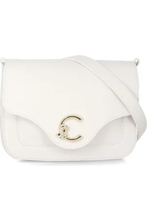 Coccinelle Torebki, Kobieta, Beżowy, ONE SIZE, Zamsz, Ivory Skórzana Torba na Ramię Dla Kobiety