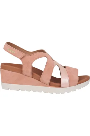 Mephisto Buty, Kobieta, Różowy, 42 EU, Zamsz, Różowe Sandały Damskie - Kolekcja Letnia