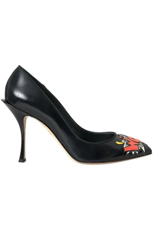 Dolce & Gabbana Buty, Kobieta, Czarny, 37 EU, Czarna Skórzana Pompa