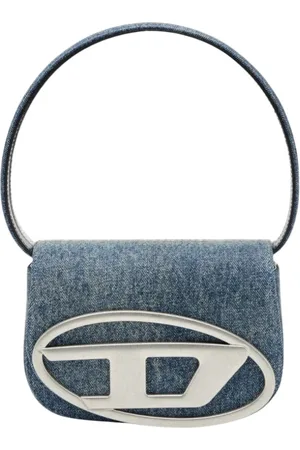 Diesel Torebki, Kobieta, Niebieski, ONE SIZE, Denim, Denimowa torba na ramię Model 1DR