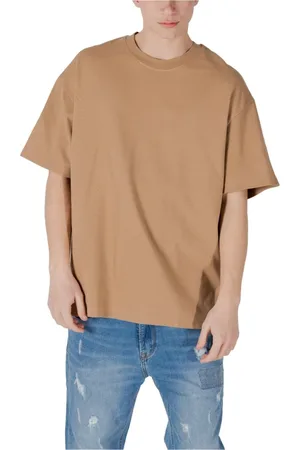 GIANNI LUPO Koszulki, Mężczyzna, Beżowy, XL, Beżowy T-shirt z Okrągłym Dekoltem dla Mężczyzn