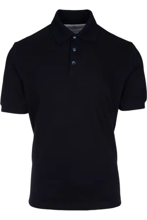 Brunello Cucinelli Koszulki, Mężczyzna, Niebieski, L, Klasyczny Polo Shirt dla Mężczyzn