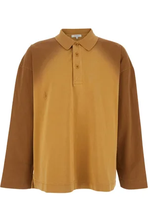 J.W.Anderson Koszulki, Mężczyzna, brązowy, S, Brązowy Polo Shirt z Detalem Logo