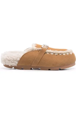 Mou Buty, Kobieta, brązowy, 39 EU, Casual Brązowe Skórzane Mules