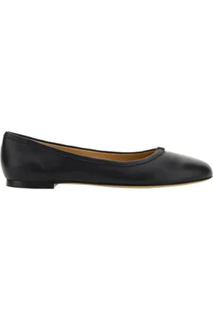Chloé Buty, Kobieta, Czarny, 36 1/2 EU, Baleriny z detalami w kolorze złota i wkładką z logo