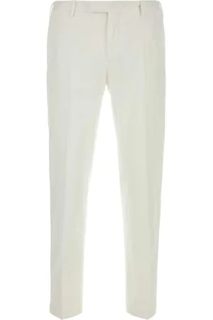 PT Torino Spodnie, Mężczyzna, Biały, XL, Białe Spodnie Slim Fit z Bawełny Stretch