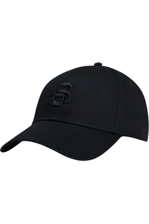 HUGO BOSS Akcesoria, Mężczyzna, Czarny, ONE SIZE, Bawełniana czapka baseballowa z regulowanym paskiem