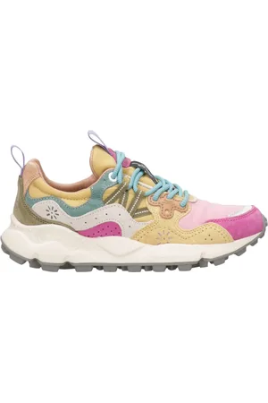 Flower Mountain Buty, Kobieta, Wielobarwność, 37 EU, Zamsz, Sneakersy z korkową wkładką i logo