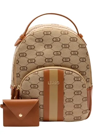 Liu Jo Torebki, Kobieta, Beżowy, ONE SIZE, Plecak Jacquard z etui