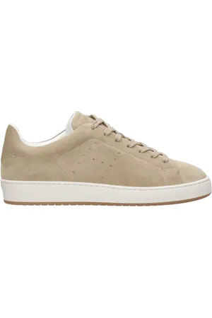 Hogan Buty, Mężczyzna, Beżowy, 40 1/2 EU, Zamsz, Zamszowe Skórzane Sneakersy z Plecionym Zapięciem